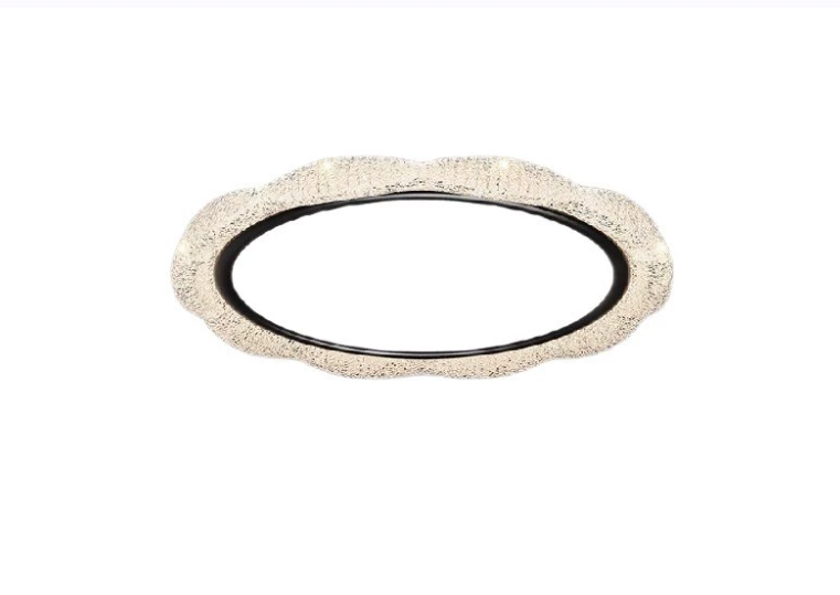 Plafonieră LED „Cloud Silhouette” – Design organic cu finisaj lemn si cristal - imagine 4