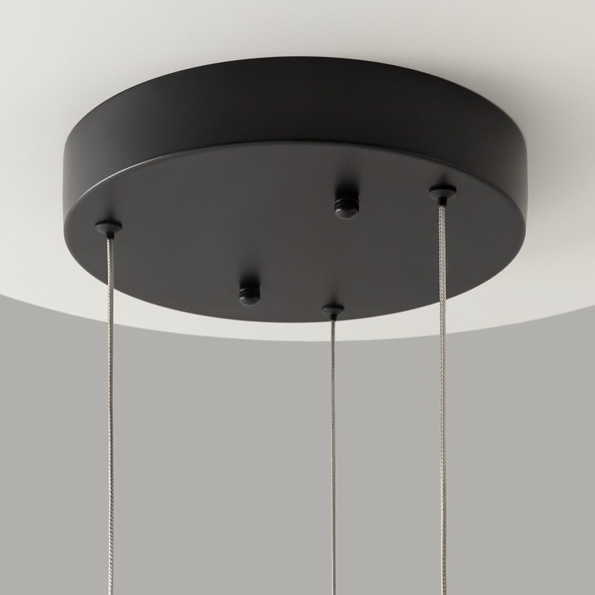 LustrĂ Multi-Element Cascade Trio - Design sculptural, Deep Black - imagine 7