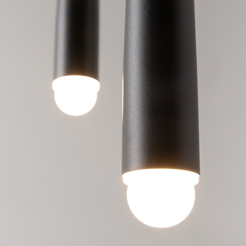 LustrĂ Multi-Element Cascade Trio - Design sculptural, Deep Black - imagine 4