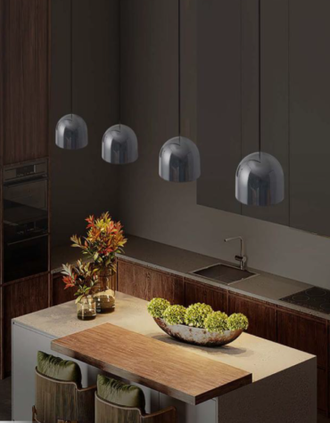 Lumiere Mirror - Pendul modern, Pearl Black