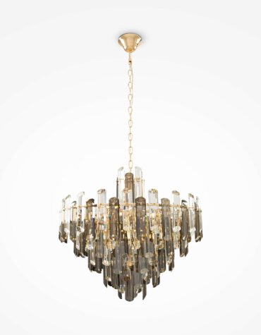 Candelabru Flare Maytoni din metal auriu și sticlă